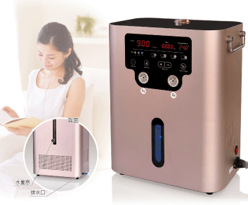 水素吸入器セレクトエアー・ホーム600の正面と背面画像